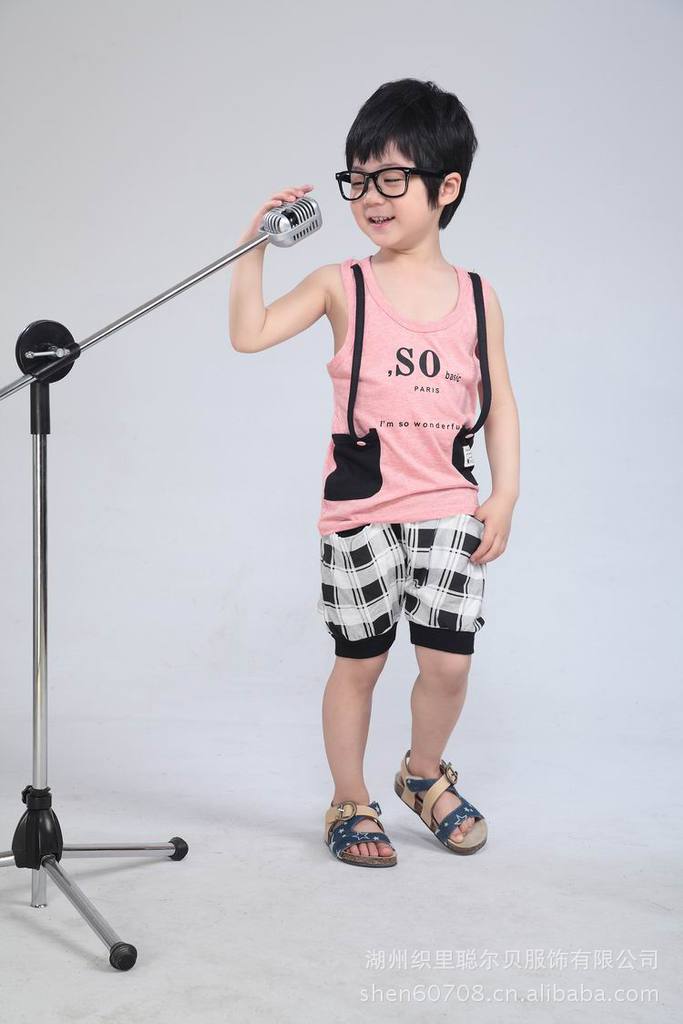 【夏季新款热卖童装 韩版 <em>男童</em>女童休闲彩棉针