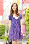 时尚韩版U领短袖针织衫连衣裙批发 假两件套气质淑女大码连衣裙