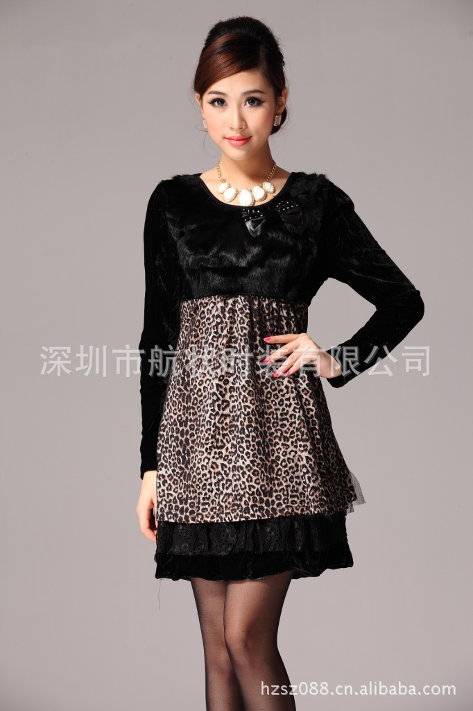 时尚韩版女装 可爱公主气质 秋款长袖连衣裙 韩