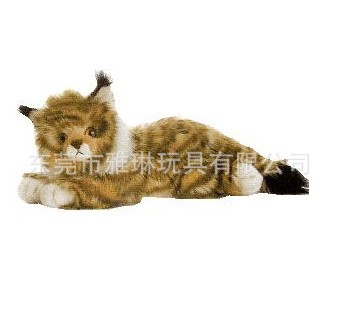 【广东玩具生产厂家专业定制 毛绒趴姿猫 柔软
