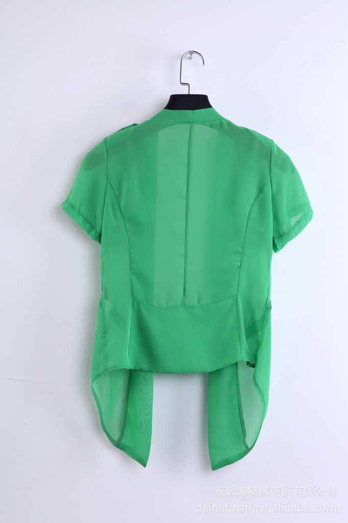 【夏季<em>雪纺开衫</em>空调服<em>防晒衫</em> 肩章双排扣短袖