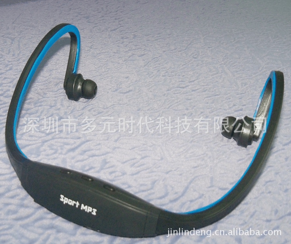 头戴运动MP3耳机,后挂式,带收音支持TFcard,无线运动MP3,可充电