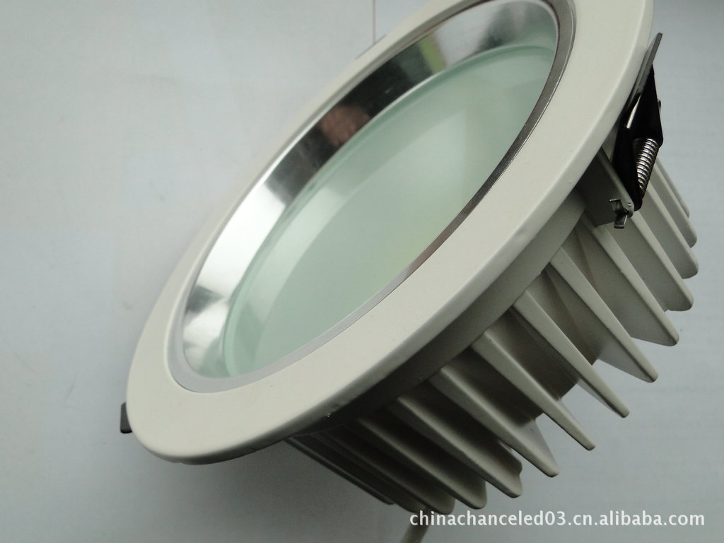 【LED灯具 LED筒灯射灯 10W 玻璃罩筒灯 4寸