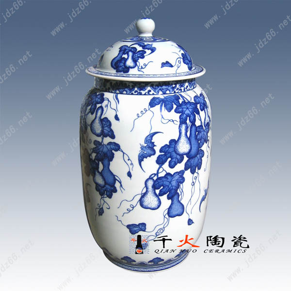 5青花葫芦陶瓷冬瓜罐QHGG00069005 40-20