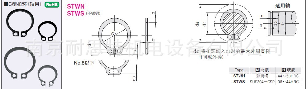 供应米思米c型扣环 轴用 stw-19图片_10