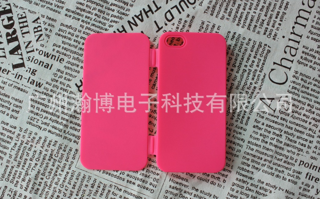 iphone5 纯TPU手机保护套 左右翻盖彩壳 iphone5果冻套素材 外壳