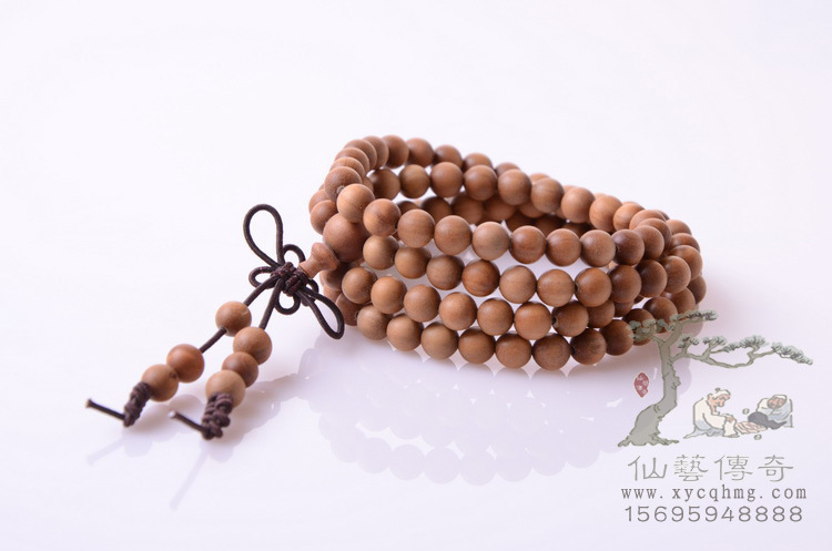 正宗印度老山檀香手链6MMX108颗 佛珠念珠