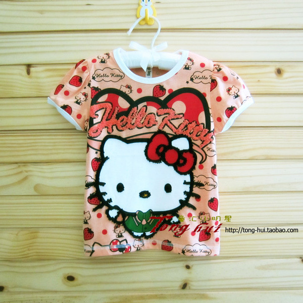 外贸童装原单剪标中小童儿童服装服饰短袖印花