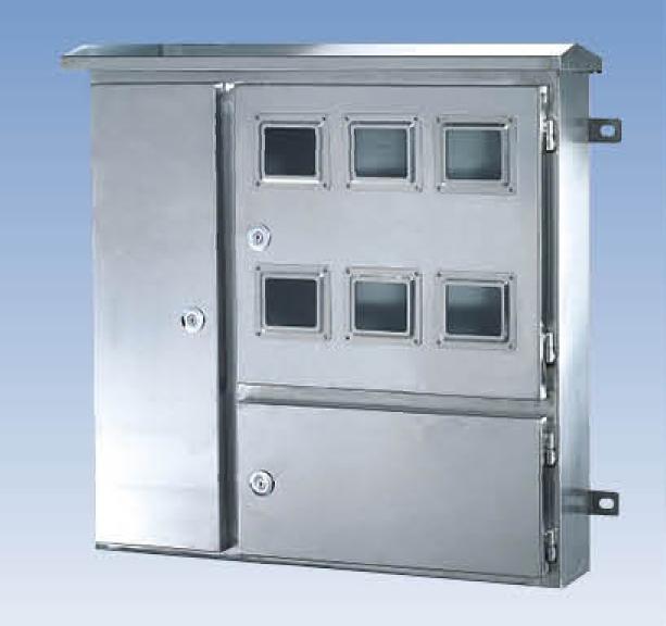 不锈钢电表箱 八户三开门电表箱 专业订做 不锈钢箱