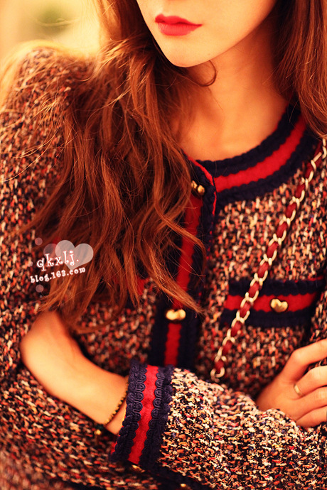 20蓝色韩国 RENEEVON风同款花边爱心<em>开衫</em>大