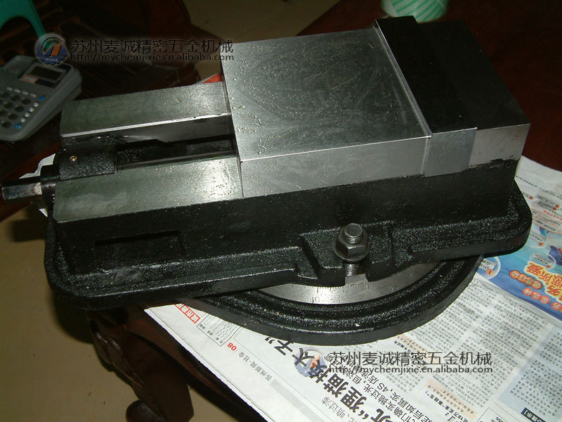 【铣床可倾虎钳】台湾铣床可倾平口钳_4寸双向角固式虎钳