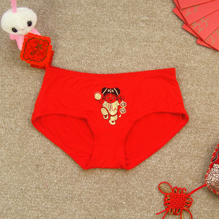 内裤-品牌新年内裤批发女士大红婚庆内裤女性好