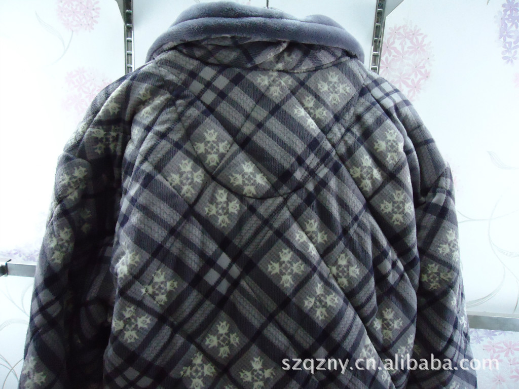 精雅宝莱绒格子<em>冬季男装</em>套 男士居家服 <em>睡衣</em>家