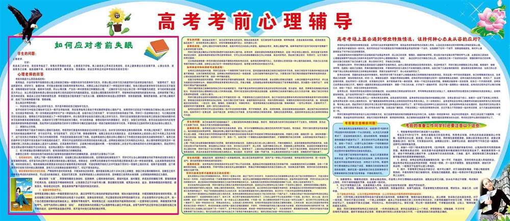 【208海报办公装饰展板4478高考前心理辅导专