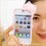 韓國iphone 4 kiki趴趴貓 4s立體手機殼 蘋果四代手機外殼 保護套
