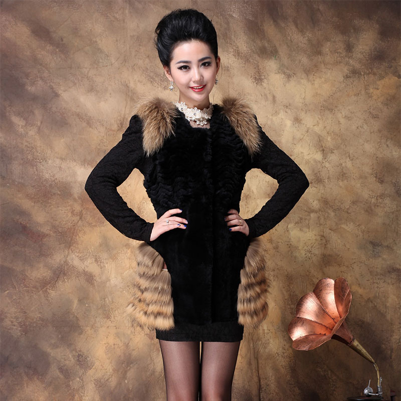 【2012秋装新品 <em>女款外套</em> <em>长款卡</em>兔毛皮草 新款