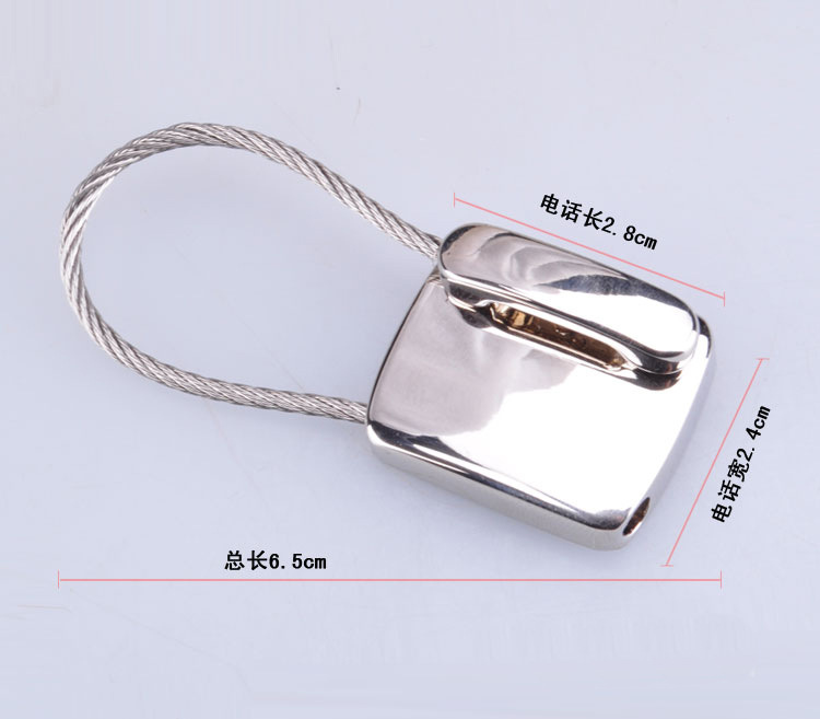 批发采购钥匙配饰-创意光板电话钥匙扣 激光L