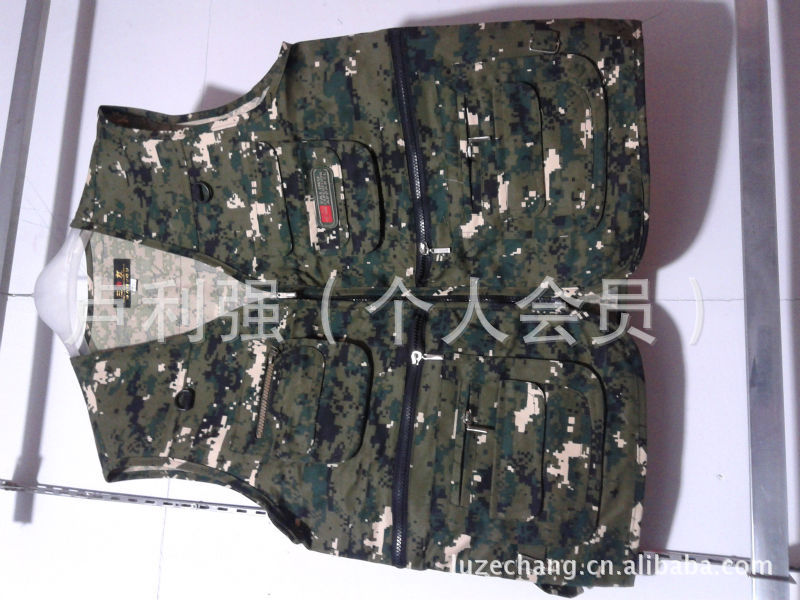 【厂家直销春秋热卖迷彩<em>马甲</em>,帆布橄榄<em>绿马甲</em>