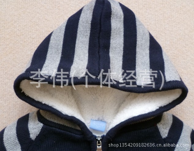 男女童加绒厚毛衣<em>宝宝羊羔绒</em>拉链<em>开衫</em>针织棉衣