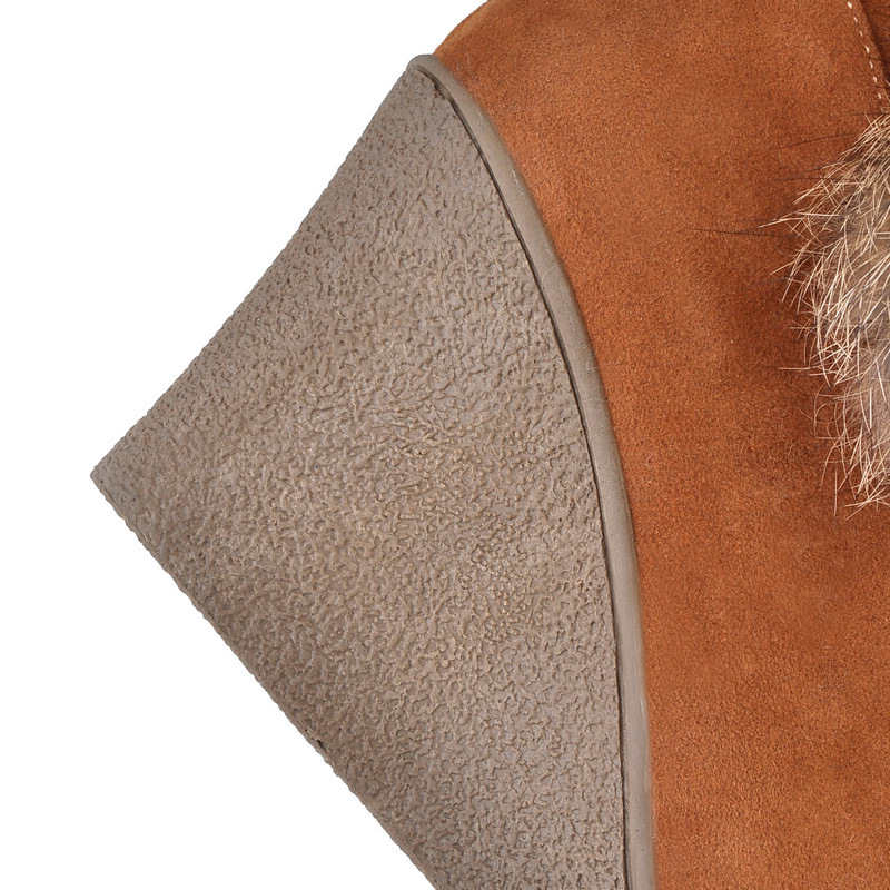 2012年冬季流行磨砂高筒坡跟靴子 冬季靴子女