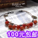 J229 特价 日韩欧美饰品 复古甜美小樱桃手链 礼物 唯美手链 女