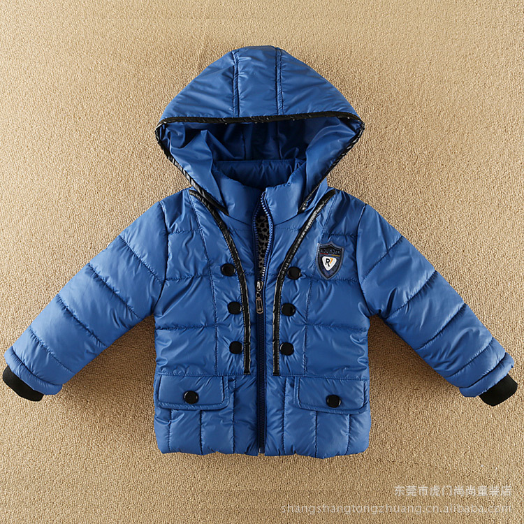 外贸童装批发 <em>韩版男童</em>棉<em>外套风衣</em> <em>加厚</em>棉服 时