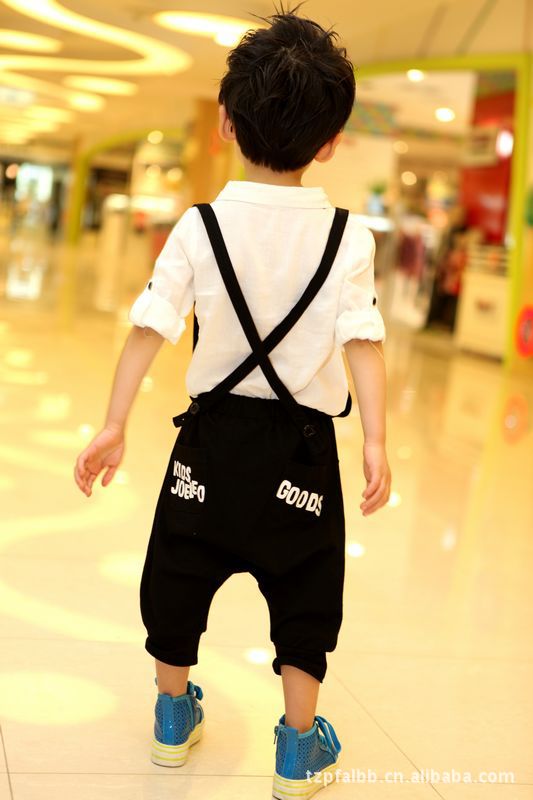 【海贝壳童装男童<em>女童</em>夏背带裤 韩版时尚<em>被带</em>