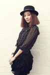 1941 2012春装女装/韩国新品/优雅复古碎花高端雪纺长袖衫雪纺衫