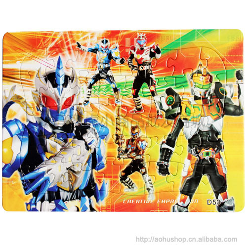 【供应儿童益智拼图 超人1拼图 硬纸板拼图 玩