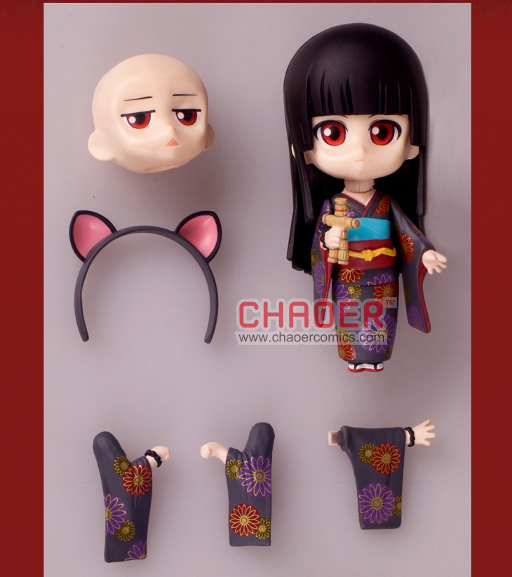 潮儿新品 正版<em>地狱少女Q版</em>换脸手办模型 和服