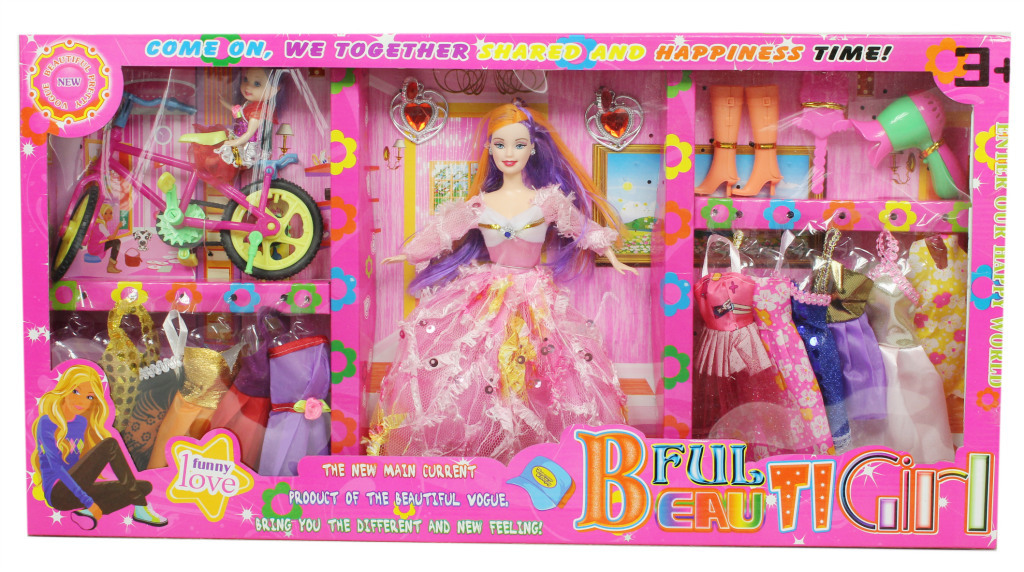 <em>女孩</em>生日礼物<em>芭比娃娃</em>玩具 全套芭比套装 带自