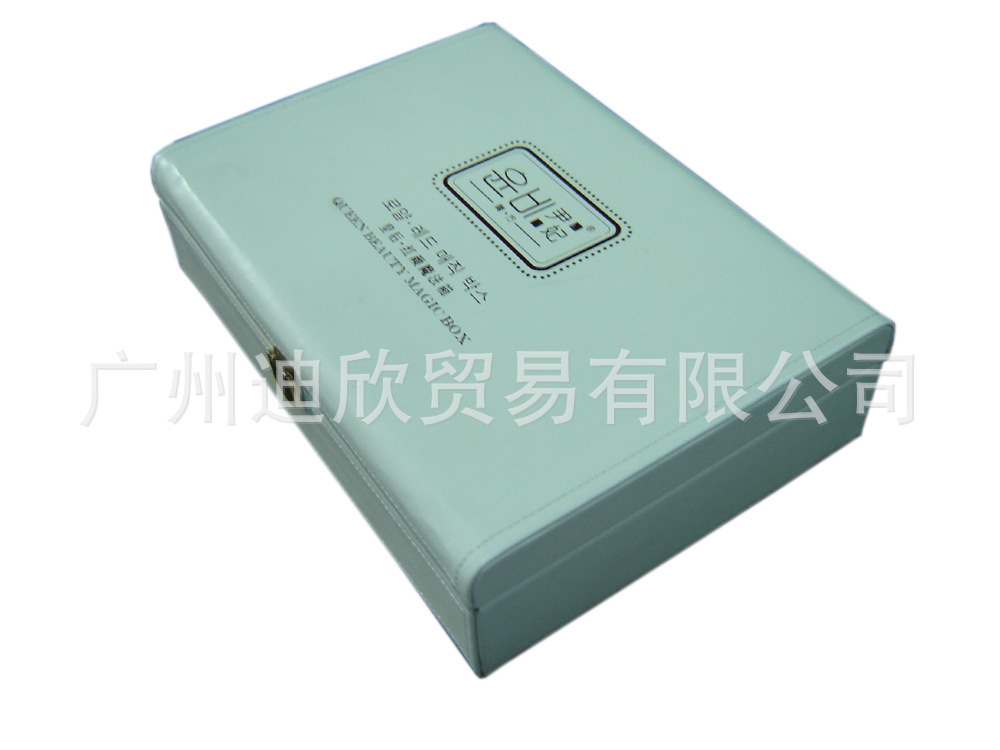 【厂家生产白色PU料单层化妆品包装盒美容针