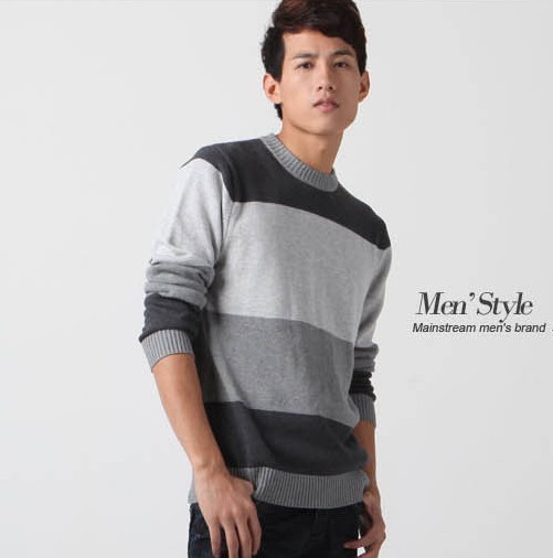 团购 2011新款 男式<em>毛衣</em> 纯棉 圆领 长袖 手工编