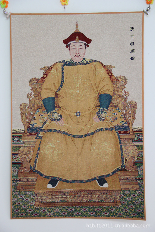 厂家批发清世宗雍正 人物织锦画 装饰壁画 背
