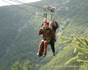 大型户外陆地游乐设备-供应滑索游艺机|游乐设