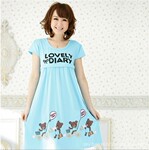 S5066# 孕妇装夏装韩版时尚字母熊孕妇裙/哺乳裙/连衣裙