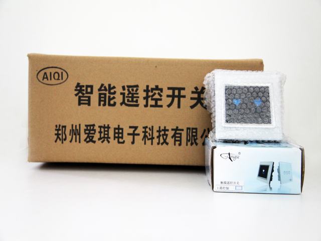 逅爱琪Angie品牌-黑色水晶玻璃面板触摸开关图