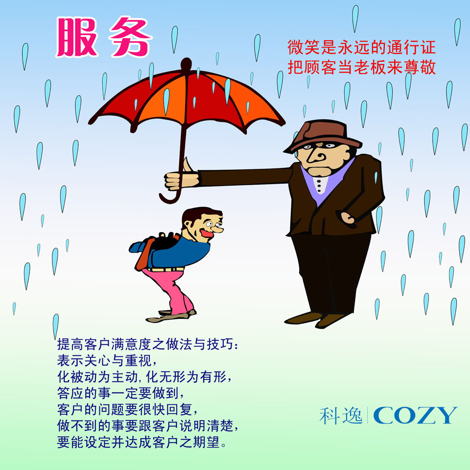 【210海报展板办公装饰2085企业管理漫画-服