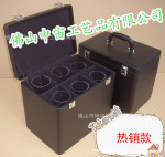 厂家供应优品质黑色皮质红酒杯包装盒 (2012年外销款)