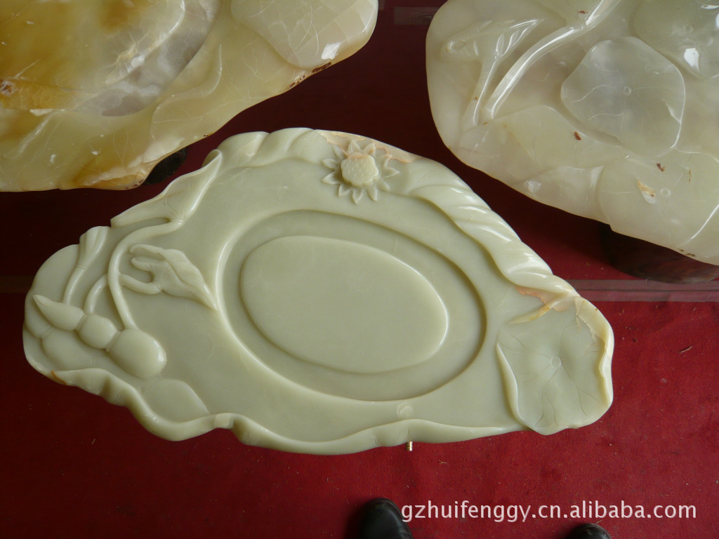 天然巴基斯坦玉石茶盘(茶具) _ 天然巴基斯坦玉