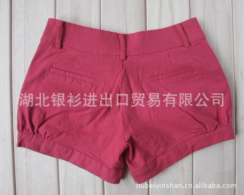 2012夏季新款韩版<em>短裤棉麻</em>休闲灯笼裤收边褶