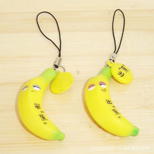 【B10-A591 仿真带字香蕉创意挂件 挂饰 吊坠