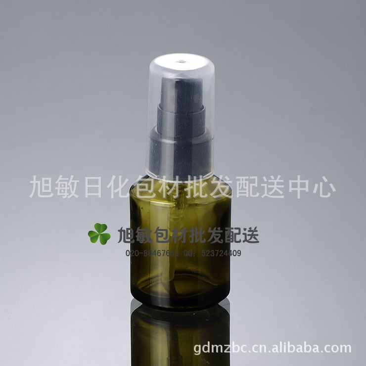 旭敏包材 XJG11 30ML 咸菜綠色斜肩壓瓶 黑色塑料壓汞全罩瓶現貨工廠,批發,進口,代購