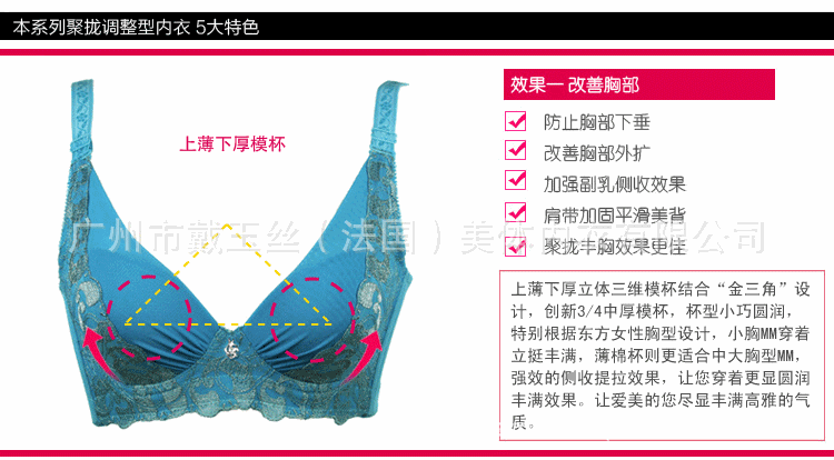 2012年 全网热款 奢华高贵聚拢调整型<em>文胸</em> <em>薄厚</em>