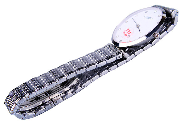 约商务男表驰度超薄男士石英钢带手表套博鳌货