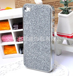 手机底壳外壳 款高档镀铝闪粉壳-iphone4及iphone4s通用-灰色
