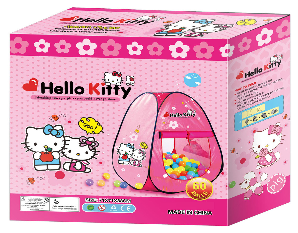 專業生產銷售hello kitty圖案大帳篷 兒童戶外、野外帳篷 混批工廠,批發,進口,代購