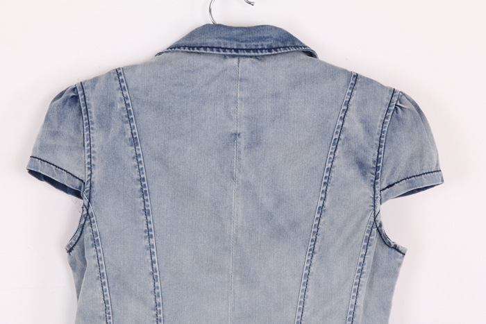 货女装批发 2012欧美秋季新款女式牛仔马甲背