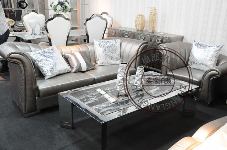 后现代沙发 布艺沙发 风格 不锈钢家具 客厅组合