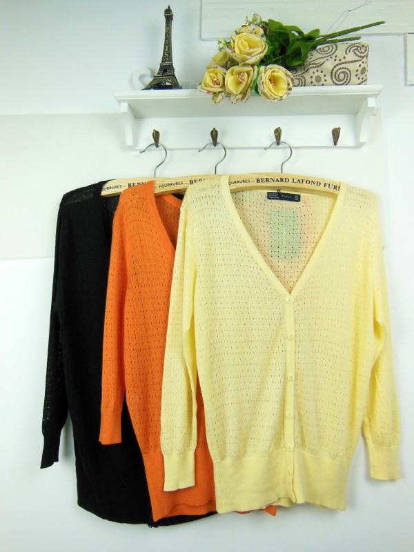 秋冬<em>外贸</em>新款韩版七分袖<em>针织</em>衫<em>开衫批发女</em> M